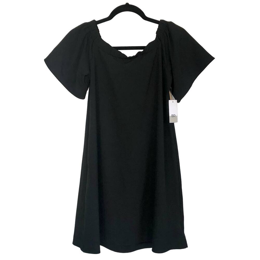 NWT BP. Nordstrom Black Short Sleeve Off Shoulder Dress Women's Size XS